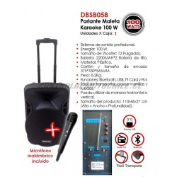 PARLANTE RECARGABLE CON RUEDAS 100 WATTS