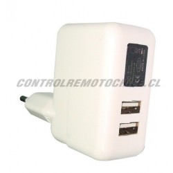 CARGADOR USB 5V 2.1A DOBLE ENTRADA DE USB