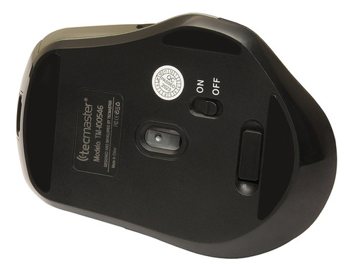 Mouse Tecmaster Dual Bluetooth Recargable Inalámbrico Verde Color Negro
