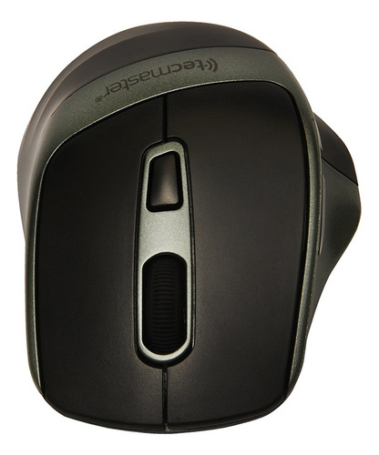 Mouse Tecmaster Dual Bluetooth Recargable Inalámbrico Verde Color Negro