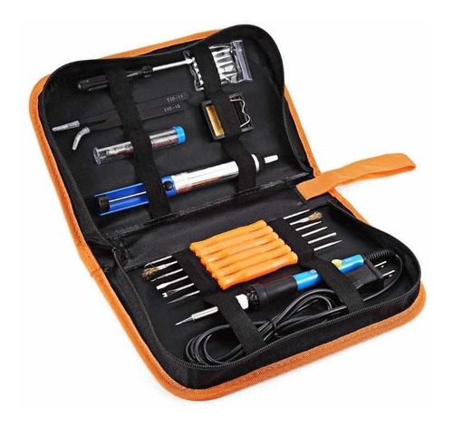 Kit Eléctrico Cautín 220v 60w Regulable Bisutime Bs-908 Color Azul